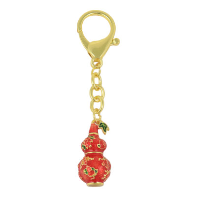 Bungalow Rose 2'' W Gold/Red Key Chain