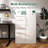 Vertical Steel Filing Cabinet In White With Lock And 4 Drawers - Smooth Bearing Suspension, Spacious Drawers, Easy Cleaning