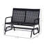 Banc oscillant en osier 2 personnes avec système berçant ergonomique