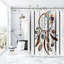Rideau de douche simple 13 pièces + crochets-195657651