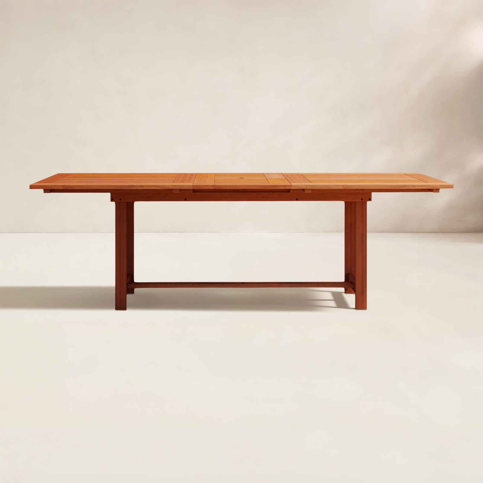 Alyisa 71" Patio Dining Table, Dark Wood