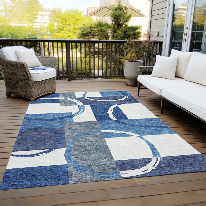 Tapis rectangulaire Aleh avec envers antidérapant, Rectangle 10' x 14'