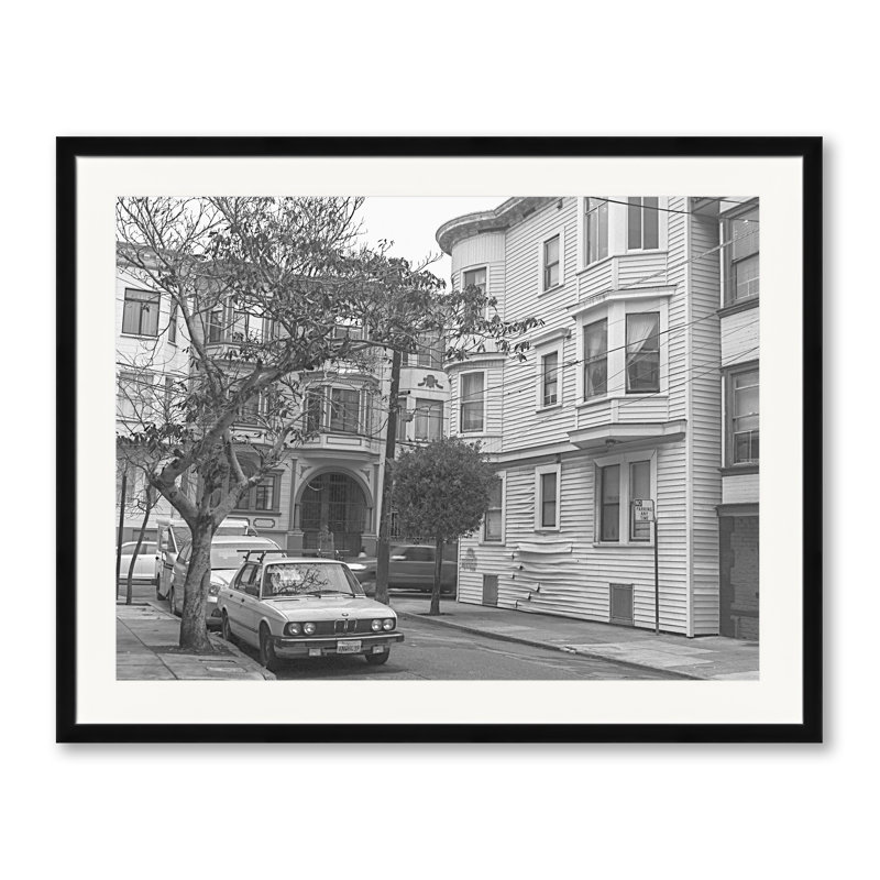 Side Street (San Francisco, CA) Photographic Print, 30" H x 24" W, Black Framed Paper