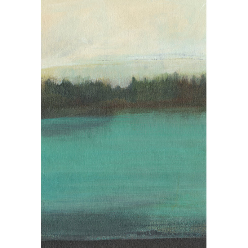 Teal Lake View I by Jodi Fuchs - Wrapped Canvas Painting, 46cm H x 30cm W