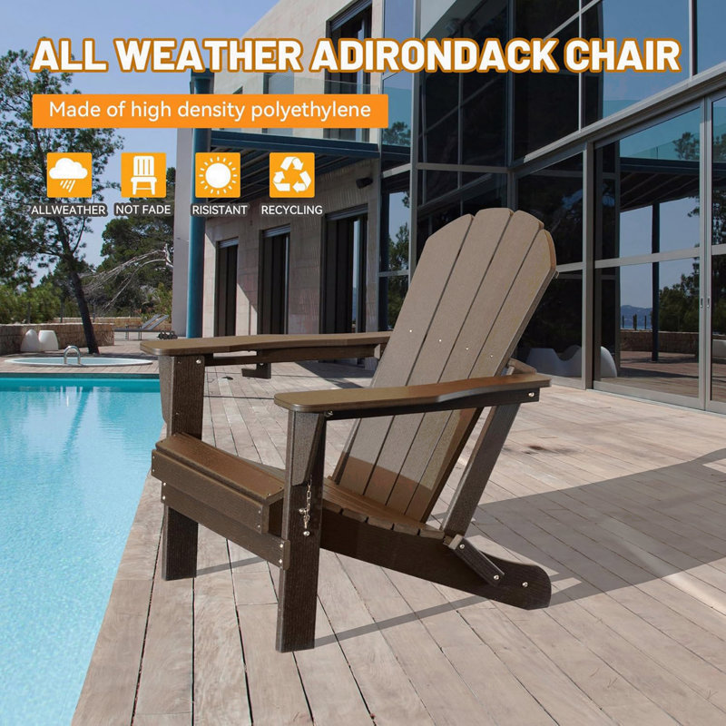 Chaise, chaises en plastique, chaise en PEHD, chaises pliantes, chaises d'extérieur avec porte-gobelet pour terrasse de jardin