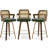 26.77" Upholstered Cane Back Counter & Bar Stool With Armrest-2129382415