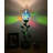 Simonetti Tiffany Torch Table Lamp Dragonfly Blue Stained Glass Included LED Bulb USB Ports 6"W*6"D*20"H-567518850