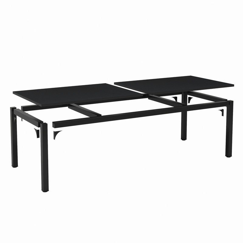 Table de salle à manger 78 po 78 po, Black, Black