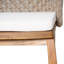 Chaises de salle à manger d'extérieur en bois avec coussin (ensemble de 2)-129533470
