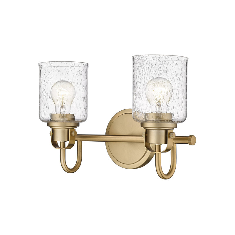Éclairage pour meuble-lavabo à 2 lumières à intensité variable Tyringham, Or héritage