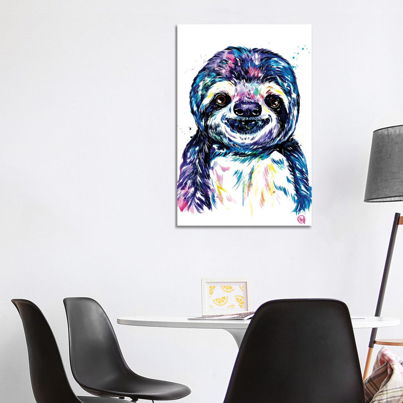 Susie the Sloth 1 Piece Painting on Canvas, 66.04 cm H x 45.72 cm W x 1.91 cm D, Wrapped Canvas