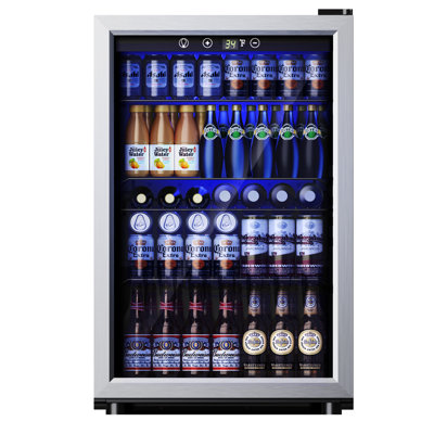 Simzlife 145 Cans 4.5 Cubic Feet Freestanding Beverage Refrigerator with Glass Door