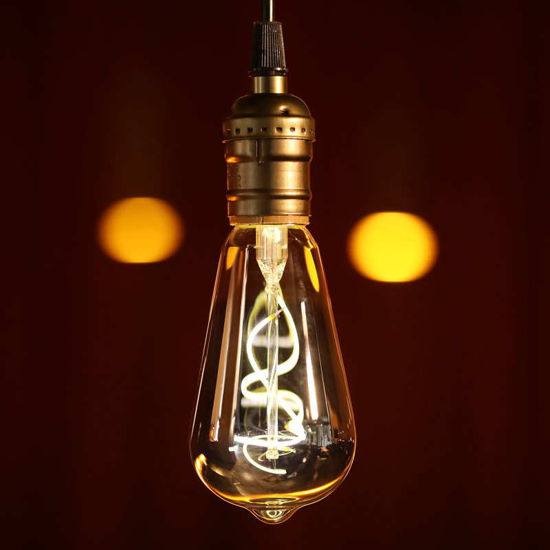 Ampoule ST64 à intensité variable, ampoules DEL Edison rétro, base E26 blanc froid 4000K, gris fumée
