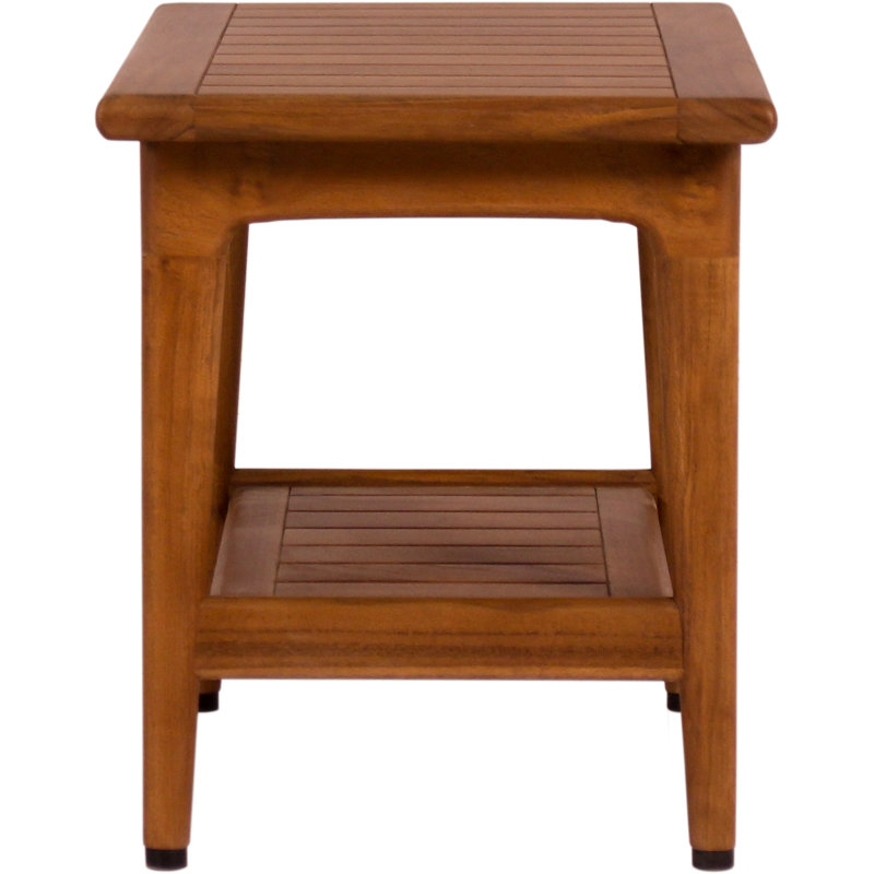 Maluku 24'' W Teak Shower Bench, 18" H x 24" W x 15" D