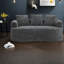 Canapé compact en chenille, design moderne pour des espaces de vie confortables