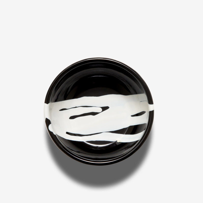 Crow Canyon Enamelware Drip Cereal Bowl, Black