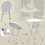 Table de bar extérieure 31,5 ", table pliante à hauteur de bar avec plateau en PEHD