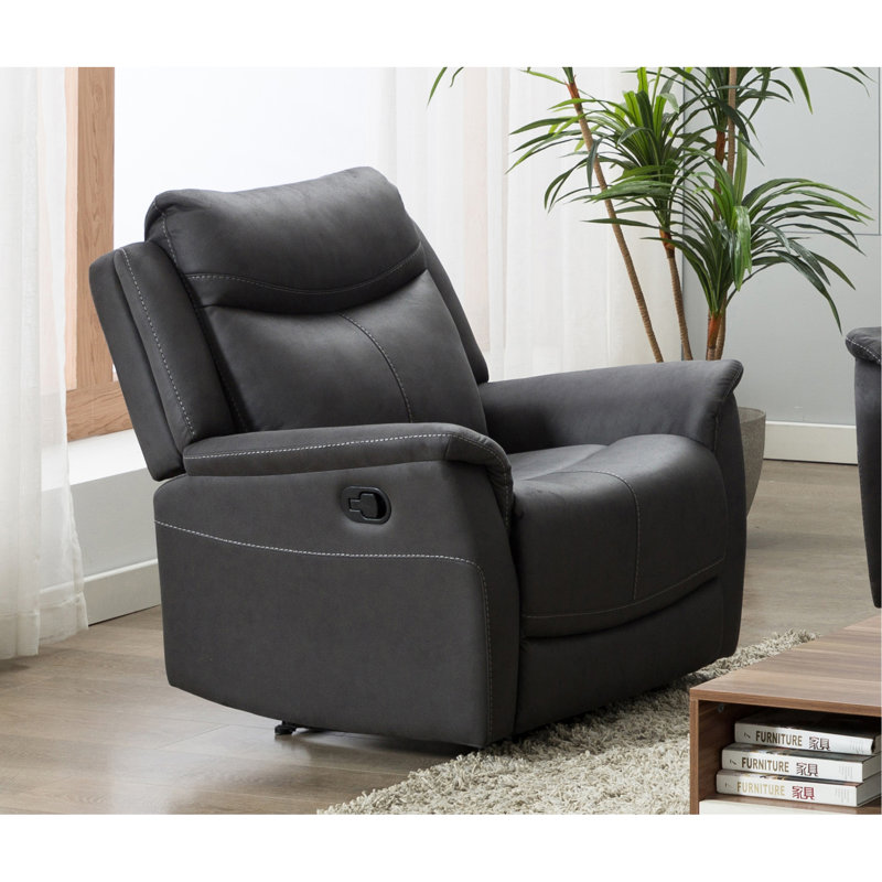 Windle 89cm Wide Standard Recliner, Dark Grey