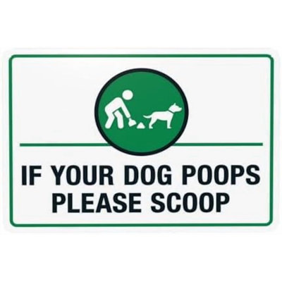 Dog Poop Sign, Funny Clean Up After Your Dog Warning Sign, No Dog Poop Security Metal Signs for Home Busines Outdoor Indoor Street Wall Caution Decor 12 x 8 Inch
