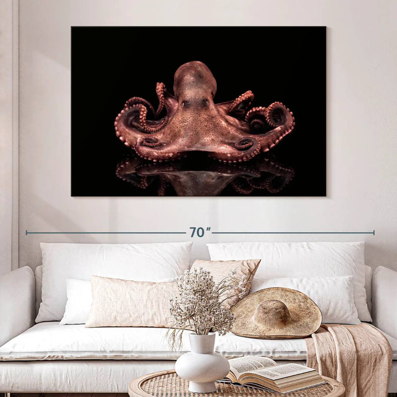 Brampt Plump Pink Octopus, 34" H x 51" W