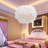 White Feather Pendant Light Chandelier with 14.8' Cord and In-Line On/Off Switch