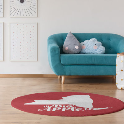 Tapis en poly-chenille big pomme ny