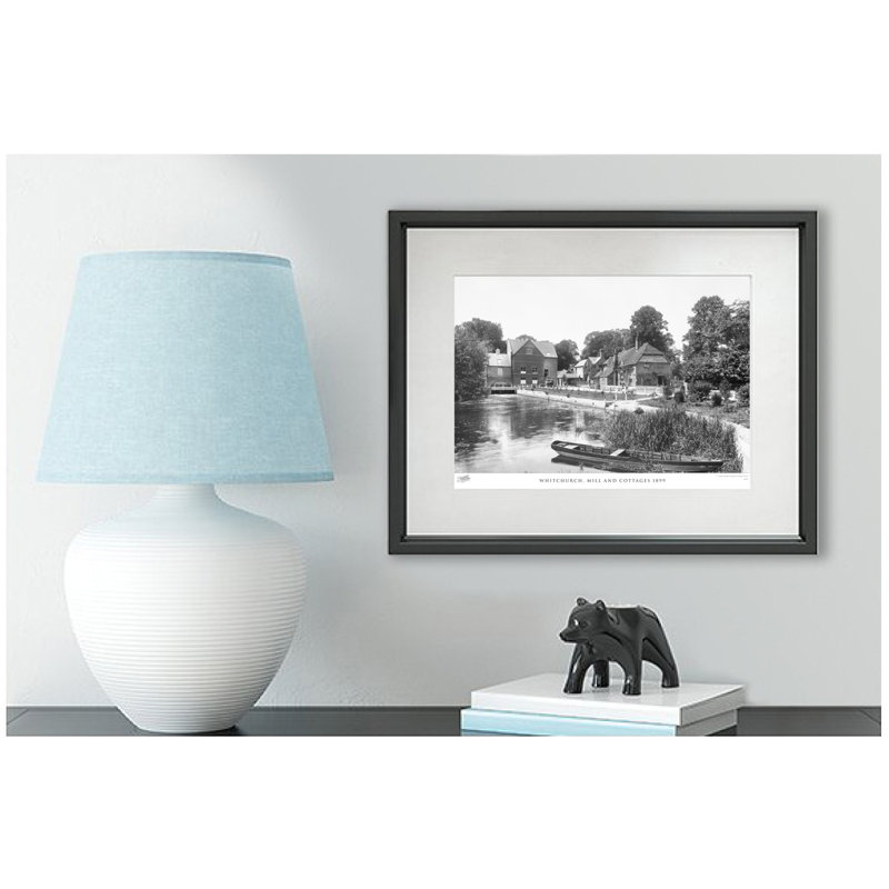 Whitchurch, Mill And Cottages 1899 by Francis Frith - Single Picture Frame Print, 45cm H x 60cm W x 2.3cm D