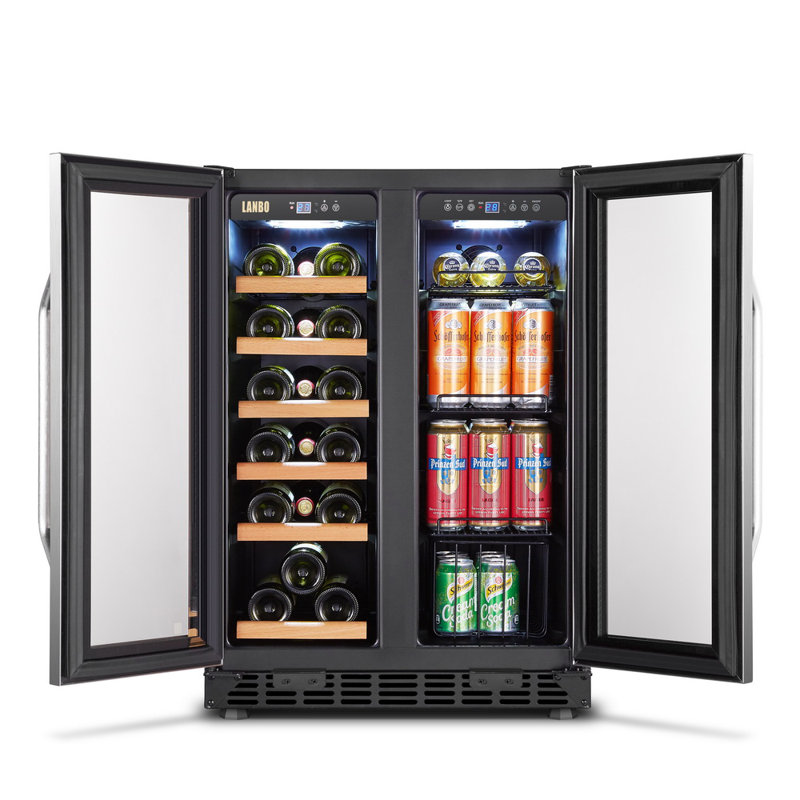 24" 18 Bottle and 55 Can Dual Zone Freestanding/Built-In Wine and Beverage Refrigerator