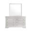 Commode à 6 tiroirs de style moderne en bois blanc (seulement commode)-1332283911
