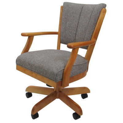 Chaise pivotante en bois avec accoudoirs Gravois