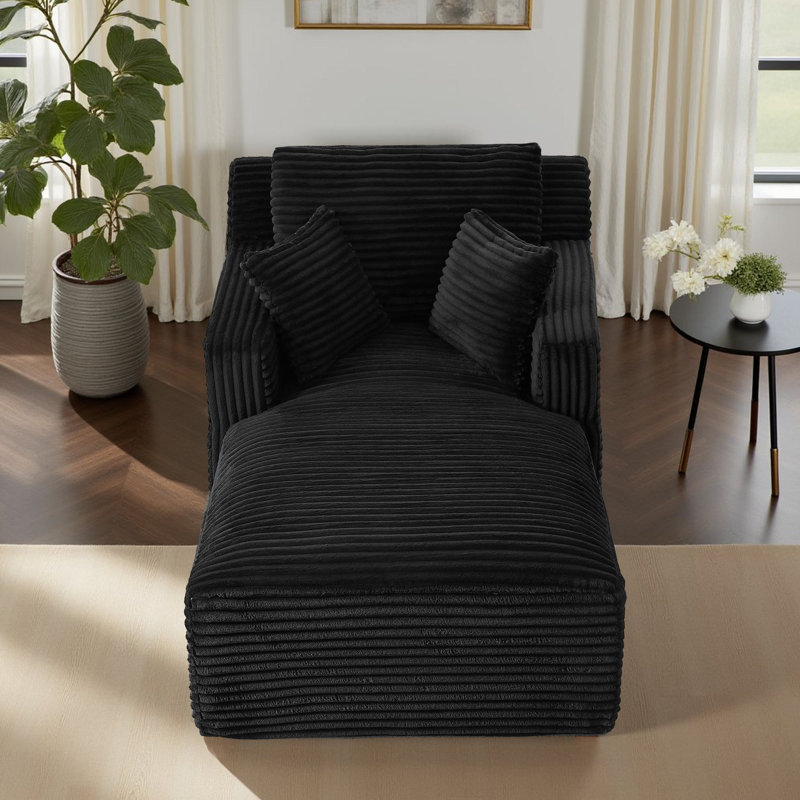 Canapé Boneless Couch Méridienne Chiar, Noir