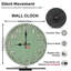 Horloge murale ronde en bois 10 po, mouvement à quartz silencieux, imprimé UV, à piles-333830026