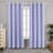Deconovo Silver Diamond Pattern Curtain Pair