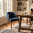 Upholstered Dining Chair with Wooden Legs-1130906502