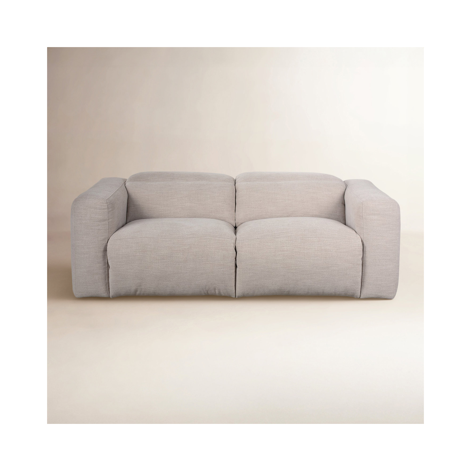Amed 89" Upholstered Power Reclining Sofa, Laken Stone Polyester Blend