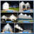 6Pack 240W LED Wall Pack Light with Photocell 36000LM 5000K IP65 Waterproof Dusk to Dawn Outdoor Wall Mount Light for Warehouse Garage Yard