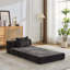 Canapé à compression, canapé-lit convertible au sol avec structure de forme fixe, canapé modulaire à assise simple sans os, sans assemblage requis, tissu chenille, pour la chambre à coucher du salon-1720766031-1773388914