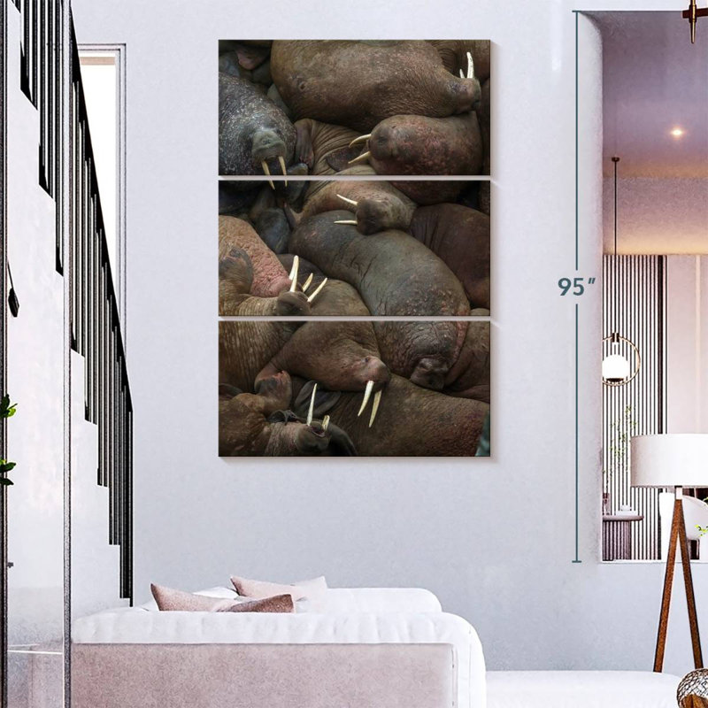 Brampt Walrus Rookery, 74" H x 48" W
