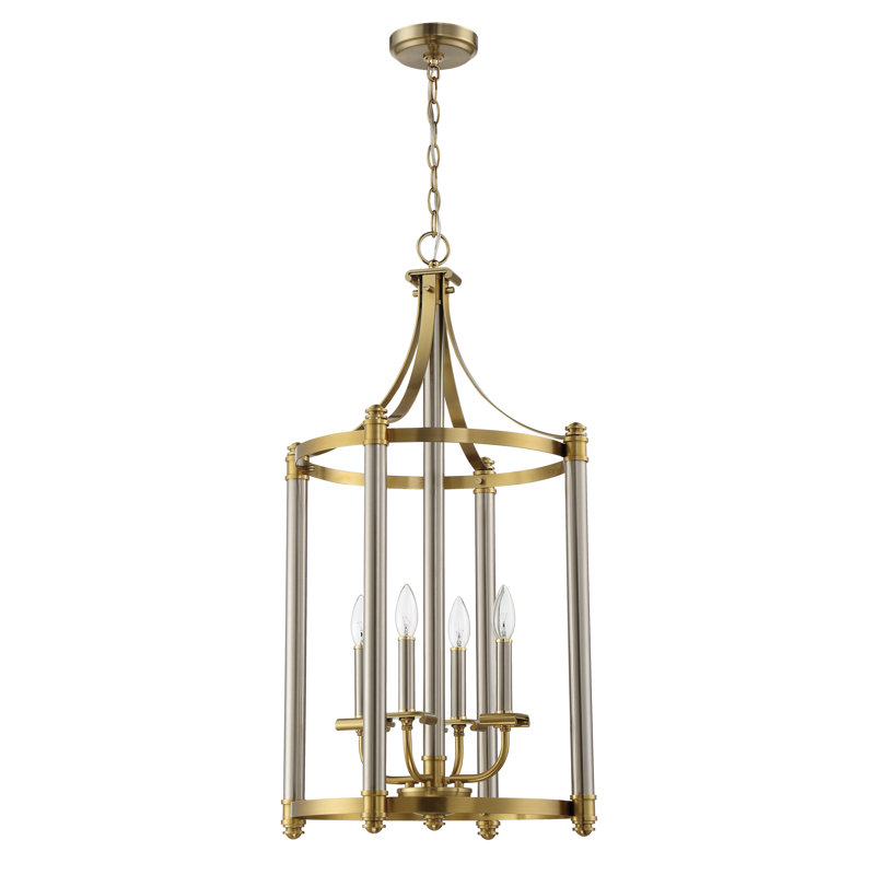 Luminaire suspendu cylindrique à 4 lumières