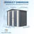 6x4 FT Outdoor Storage Shed with Lockable Double Doors, Metal Garden Tool Shed with Vents, Weather-Resistant Backyard Storage for Lawn Equipment & Patio