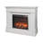 Electric Fireplace with Mantel for Living Room or Bedroom, Realistic Log and Flame Effect, Remote Control, and Timer