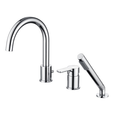 SUMERAIN Bathtub Faucet with Handheld Shower, Bath Tub Faucet with Single Lever Handle, Tub Filler