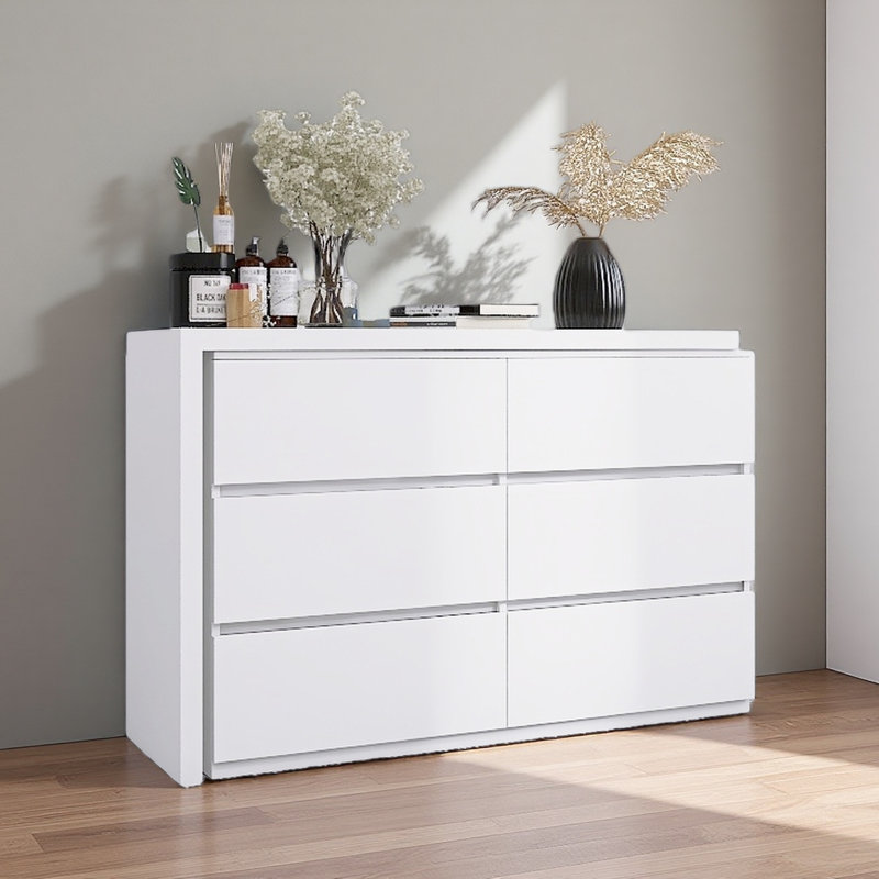 Commode 6 tiroirs avec poignée