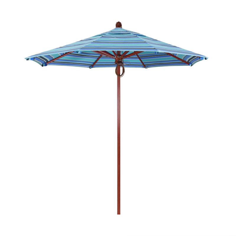 SunbrUmbrella marché de 7,5 pi Meridien Series, Rouge, Sunbrella® Dolce à rayures oasis