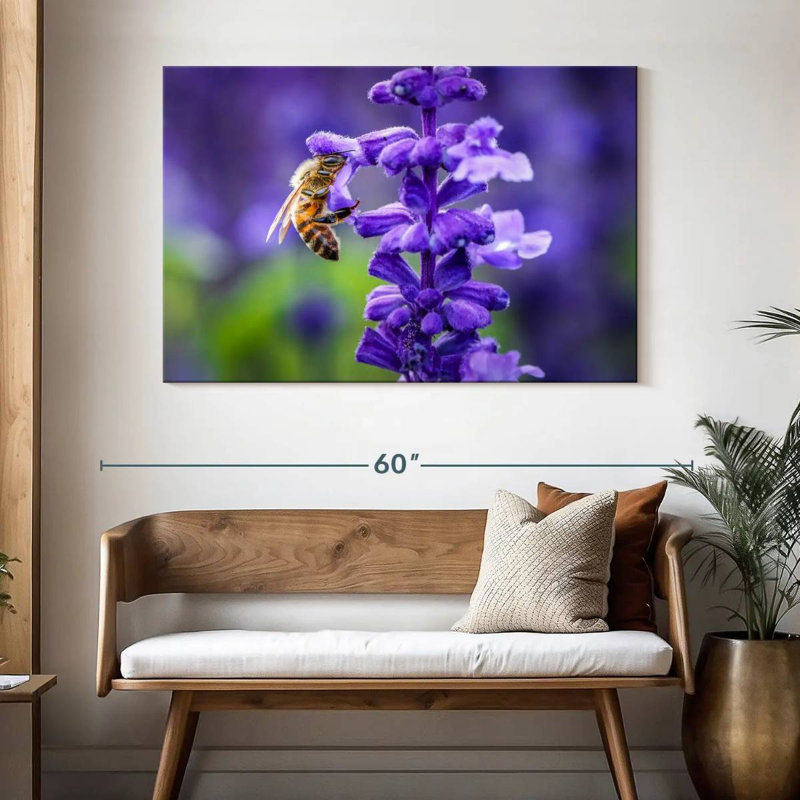 Brampt fleur et abeille, H 32 po x l 48 po