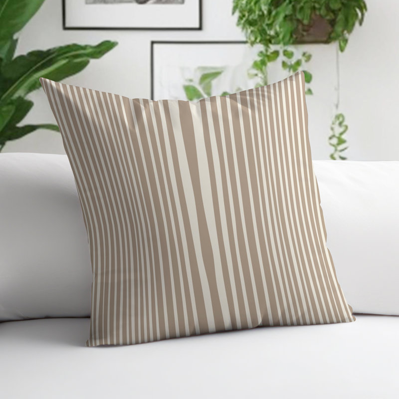 Michael Penny Ticking Square Pillow Cover & Insert, 17"H x 17"W