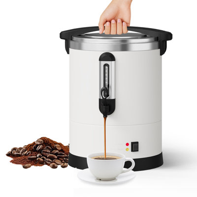 Urne à café commerciale 80 litres 12 L - Distributeur de boissons chaudes à double paroi en acier inoxydable pour la restauration et les fêtes