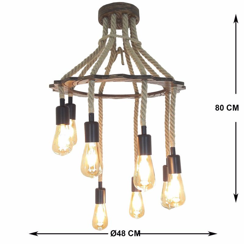Lustre unique à 8 lumières Pimentel