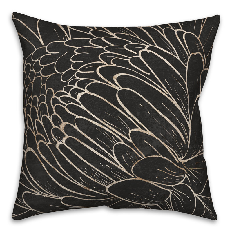 Coussin intérieur / extérieur à motif floral