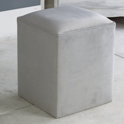 Henton 40 cm W Velvet Square Ottoman